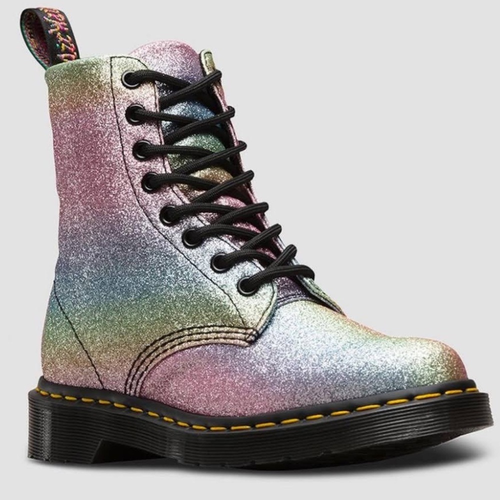 Dr. Martens Multicolor Glitter Lace Up Boots
